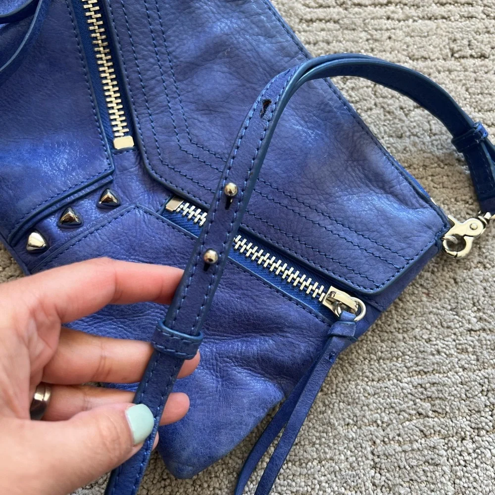 Botkier Blue Leather Crossbody Bag